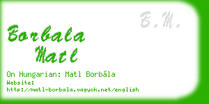 borbala matl business card